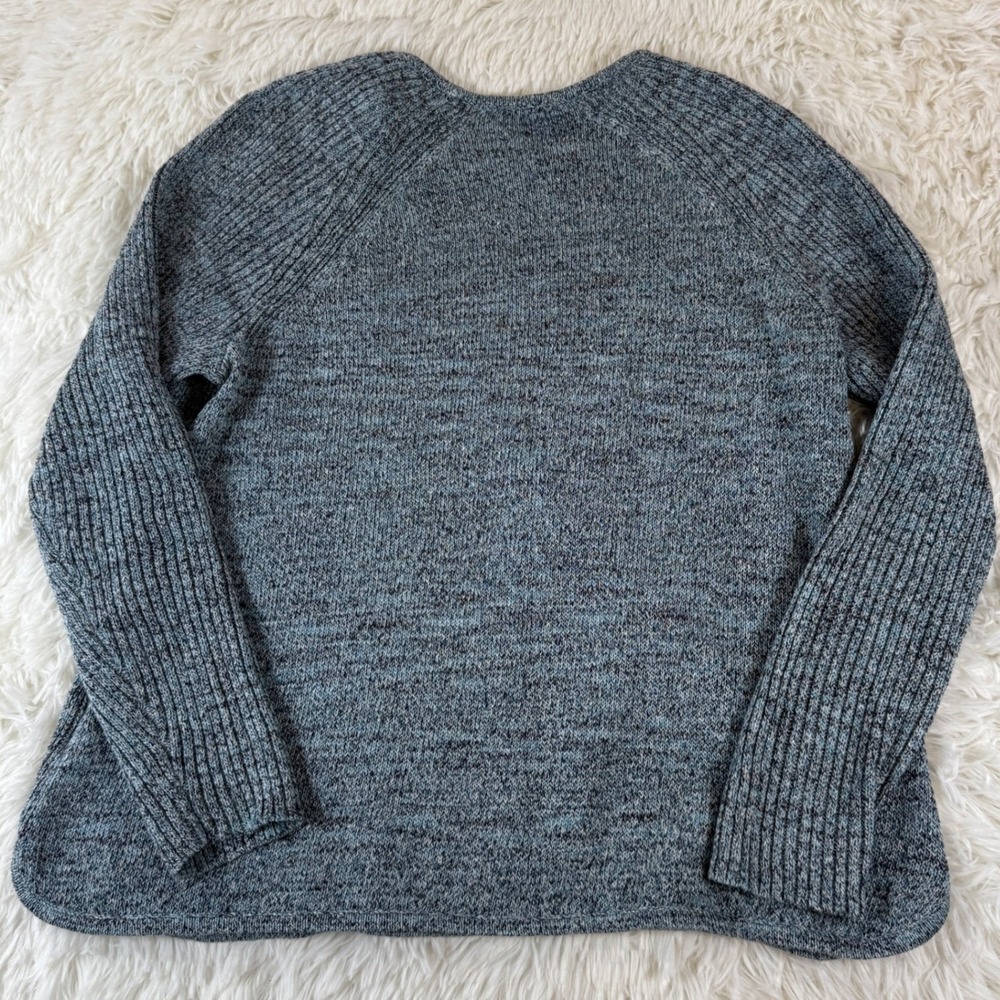 J.Jill Pure Jill Small Petite SP Blue‎ Linen Knit Sweater Lightweight Vacation